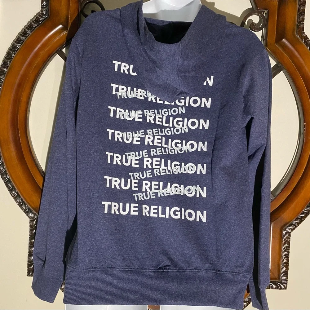 True Religion Men's Pullover Drawstring Hoodie